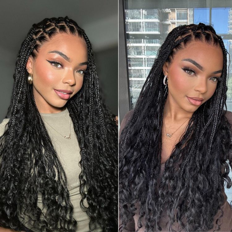 ✨ No Glue, No Hassle – Natural Wavy & Braided Wigs