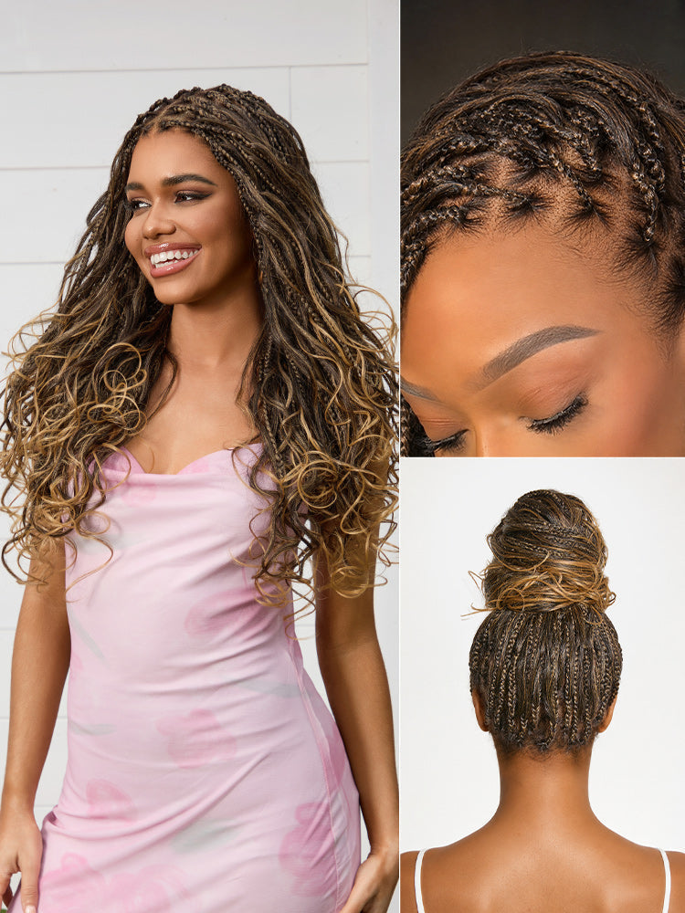 ✨ No Glue, No Hassle – Natural Wavy & Braided Wigs