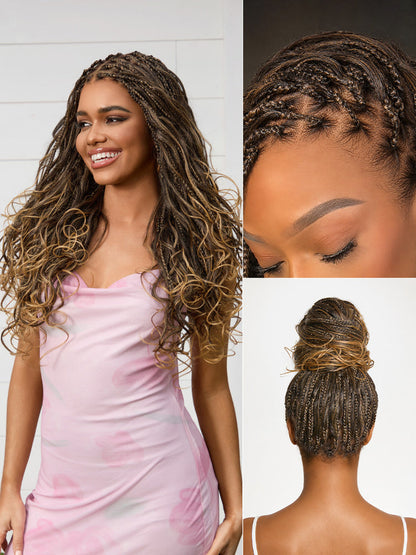 ✨ No Glue, No Hassle – Natural Wavy & Braided Wigs