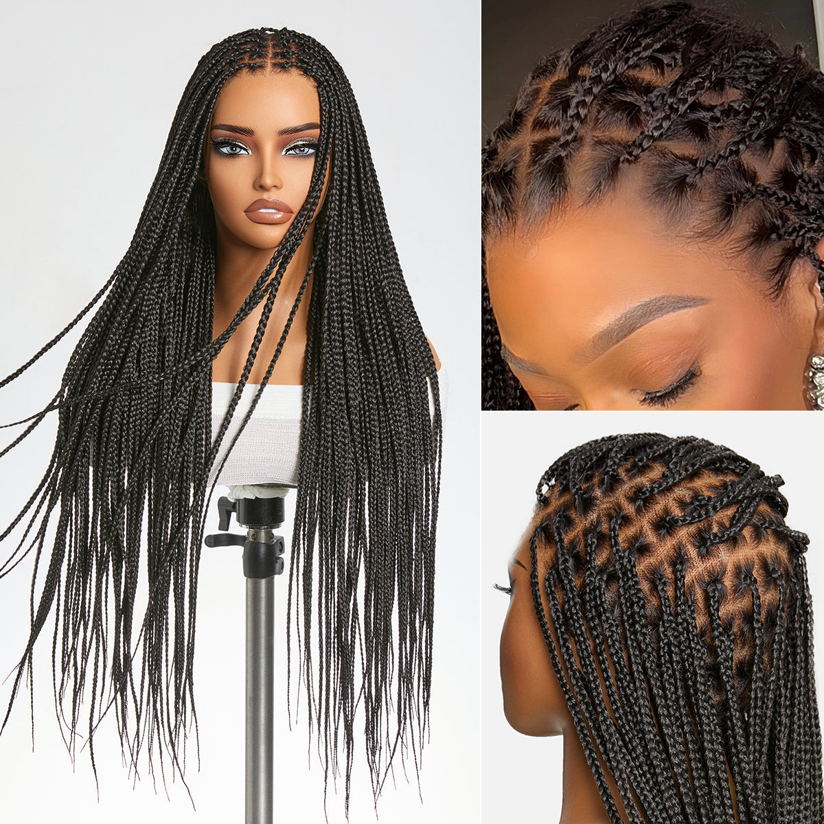 ✨ No Glue, No Hassle – Natural Wavy & Braided Wigs