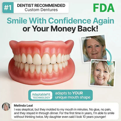 '--Ends Today: 75% OFF! ⏰DarkFairy™ Medical Full Denture with Strong Suctiond Custom-Fit Full Functional Dentures🦷