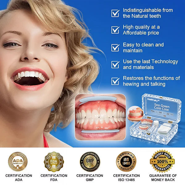 '--Ends Today: 75% OFF! ⏰DarkFairy™ Medical Full Denture with Strong Suctiond Custom-Fit Full Functional Dentures🦷